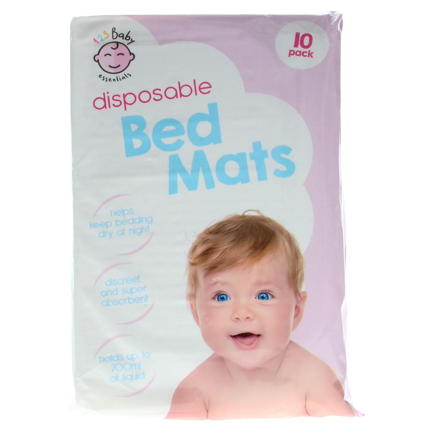 123 BABY DISPOSABLE BED MATS 10 PACK
