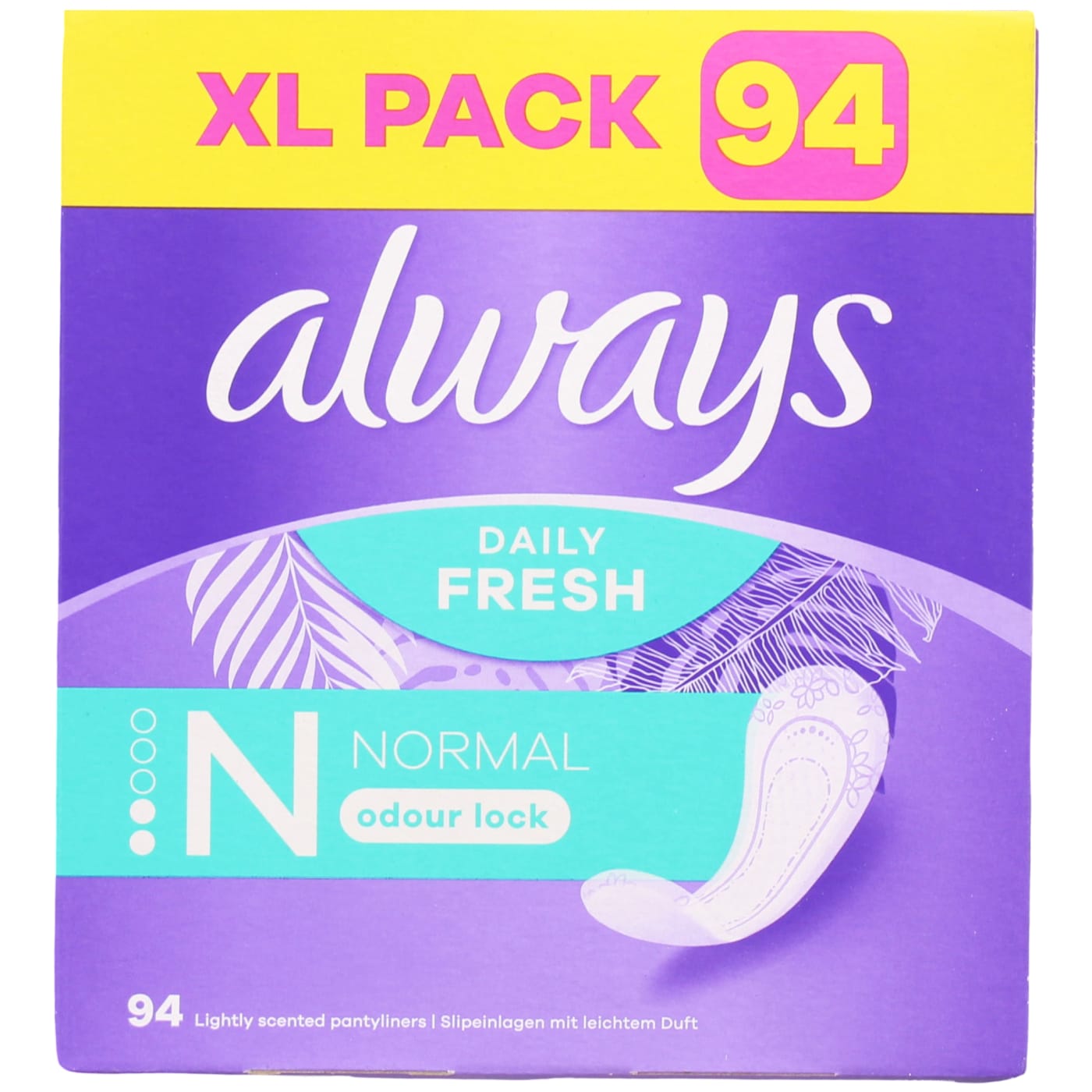 ALWAYS DAILY PANTYLINERS NORMAL 94'S