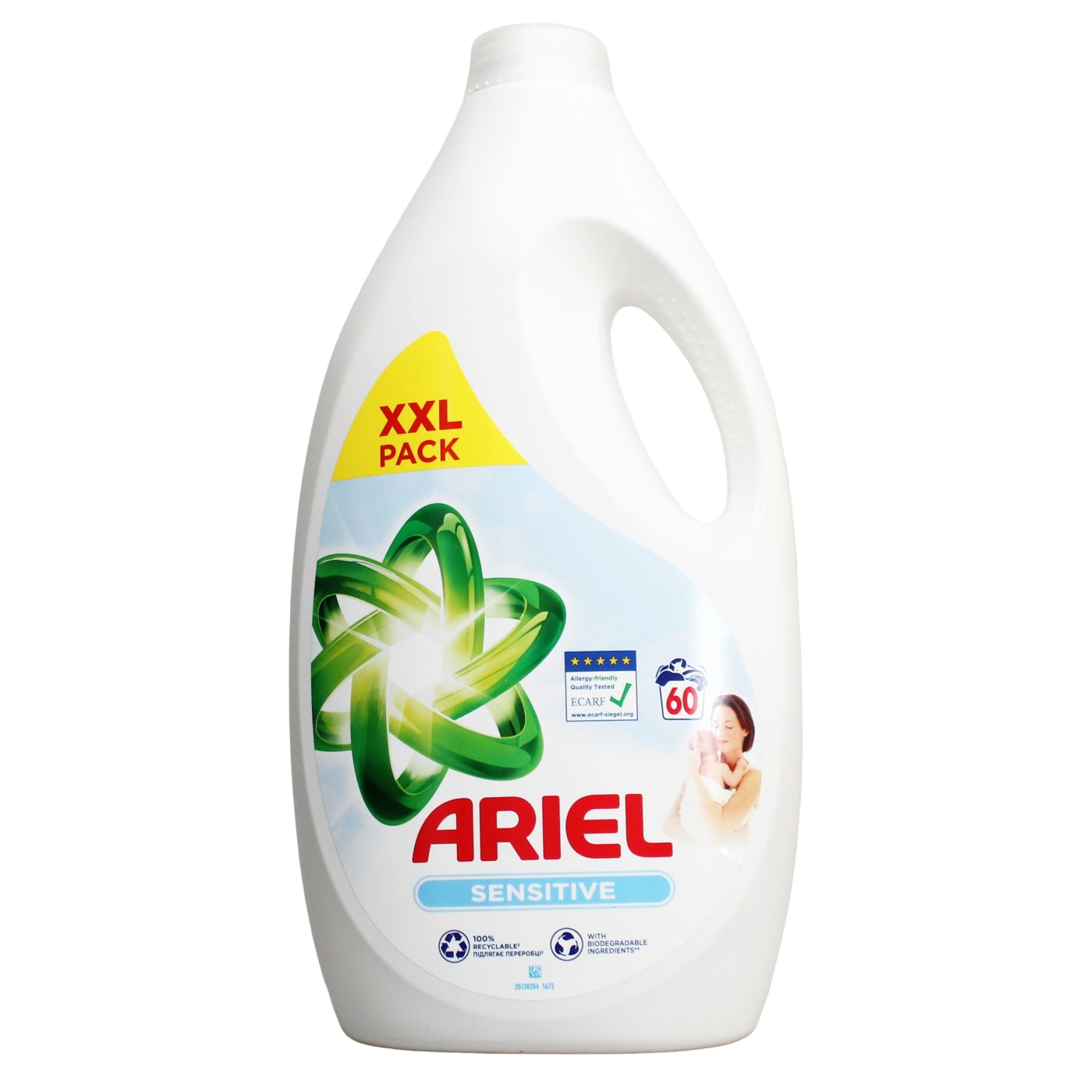 ARIEL 3L WASHING LIQUID SENSITIVE 60 WASH (EN LABEL)