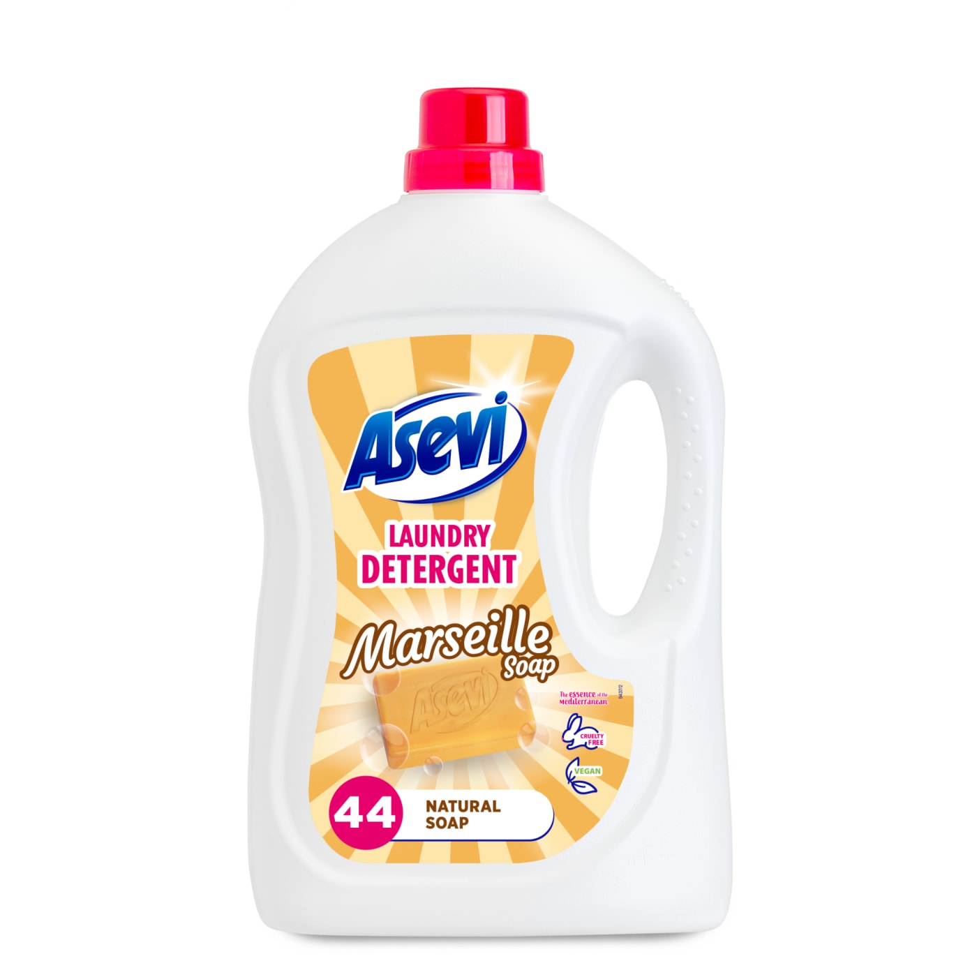 ASEVI 2 LIQUID LAUNDRY DETERGENT MARSEILLE 44 WASH 376ML