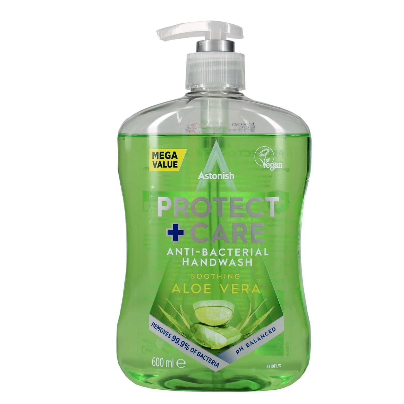 ASTONISH PROTECT + CARE HAND WASH ALOE 600ML