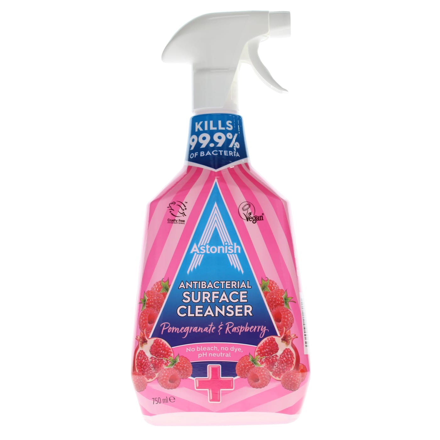ASTONISH ANTIBACTERIAL SURFACE CLEANSER SPRAY POMEGRANATE & RASPBERRY 750ML