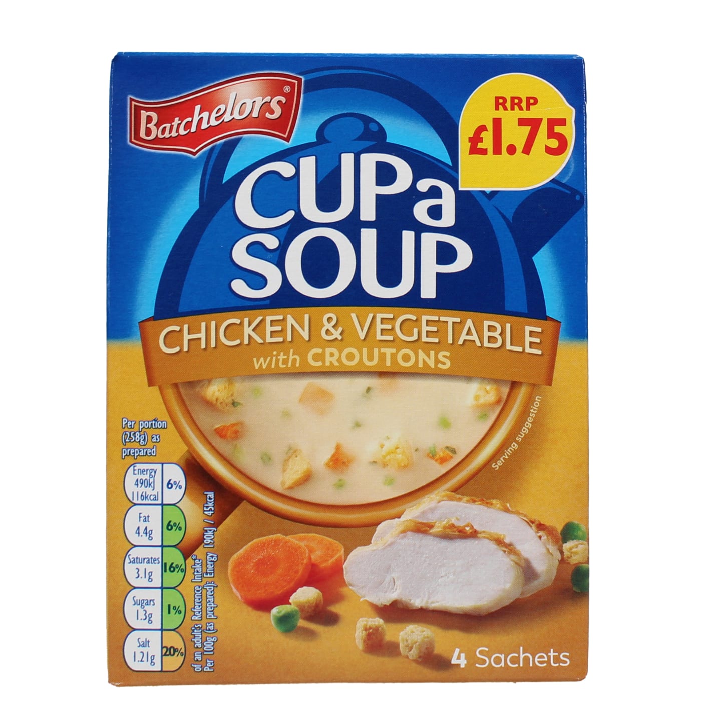 BATCHELORS CUP A SOUP 110G CHICKEN & VEGETABLE PMP £1.75
