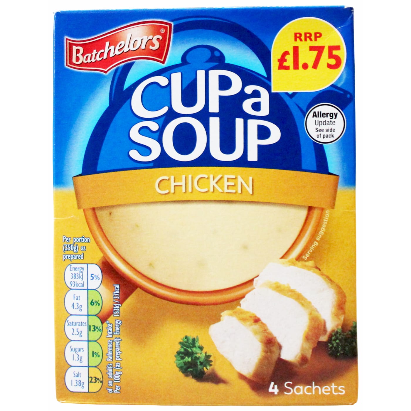 BATCHELORS CUP A SOUP 81G CHICKEN PMP £1.75 4 PACK