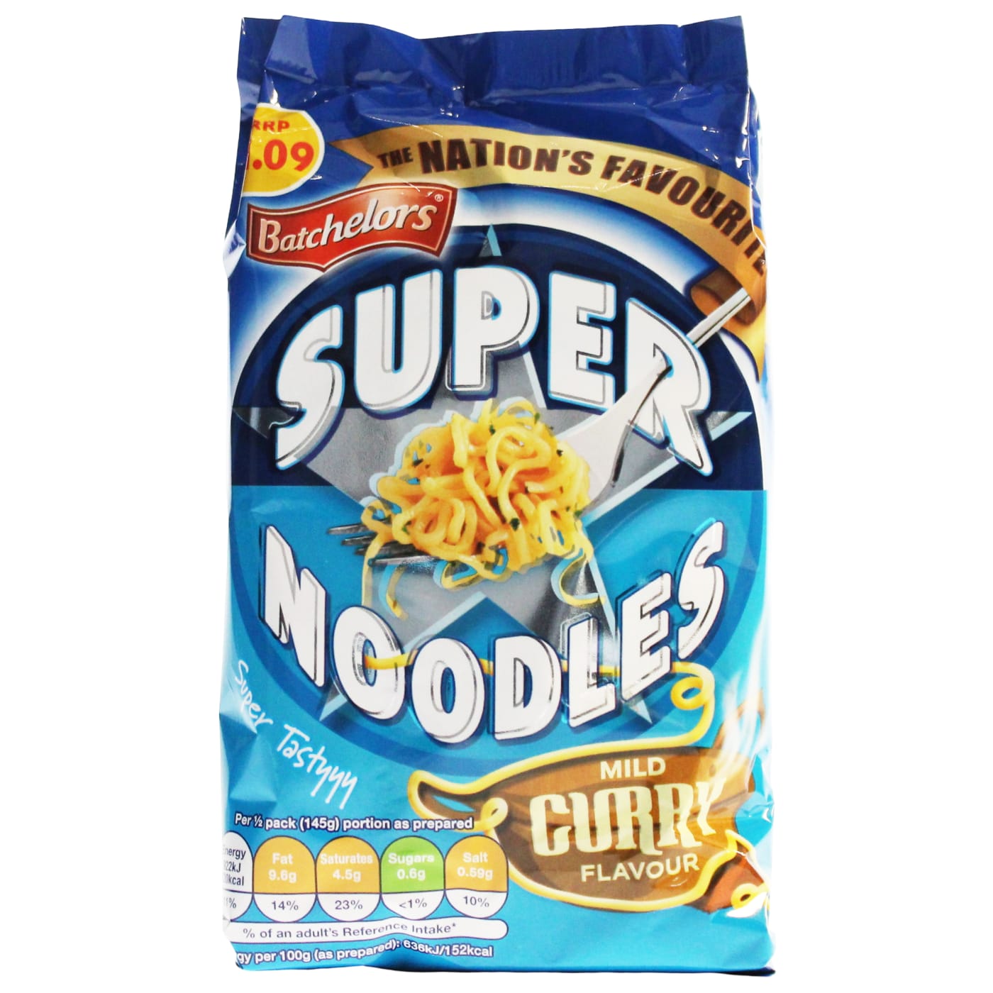 BATCHELORS SUPER NOODLES 90G MILD CURRY PMP £1.09
