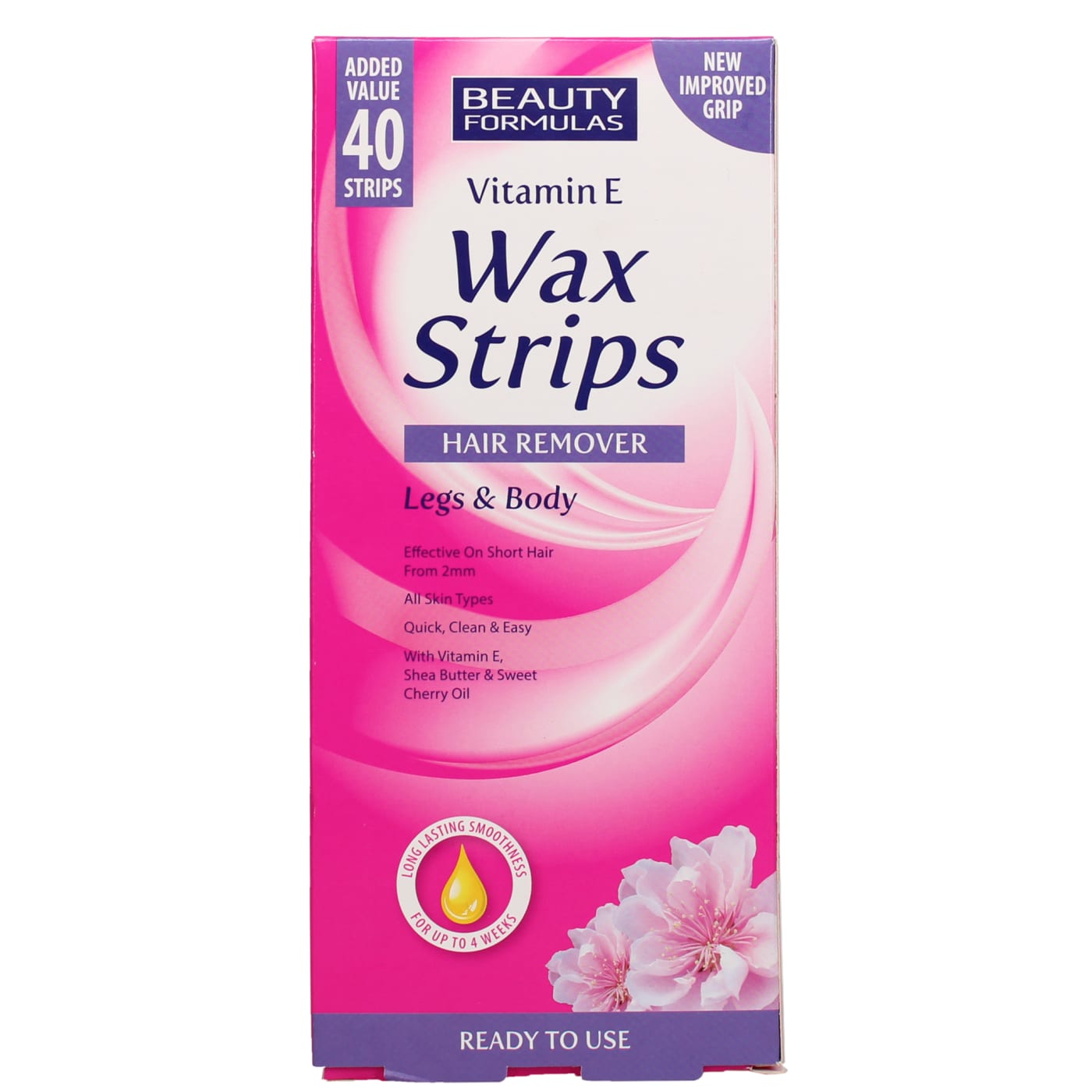 BEAUTY FORMULAS COLD WAX STRIPS LEGS & BODY 40'S