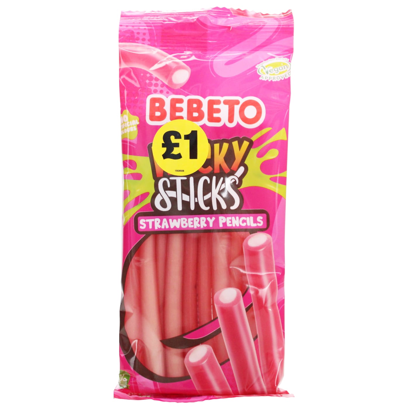 BEBETO 140G STRAWBERRY PENCILS PMP £1