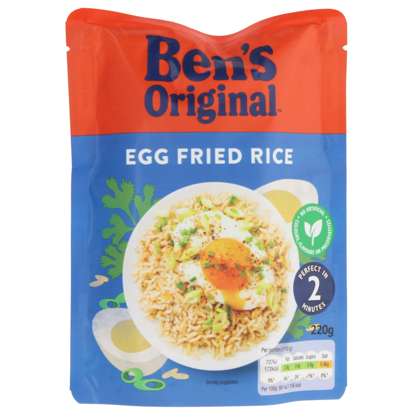 BEN'S ORIGINAL 220G MICROWAVE RICE EGG FRIED RICE