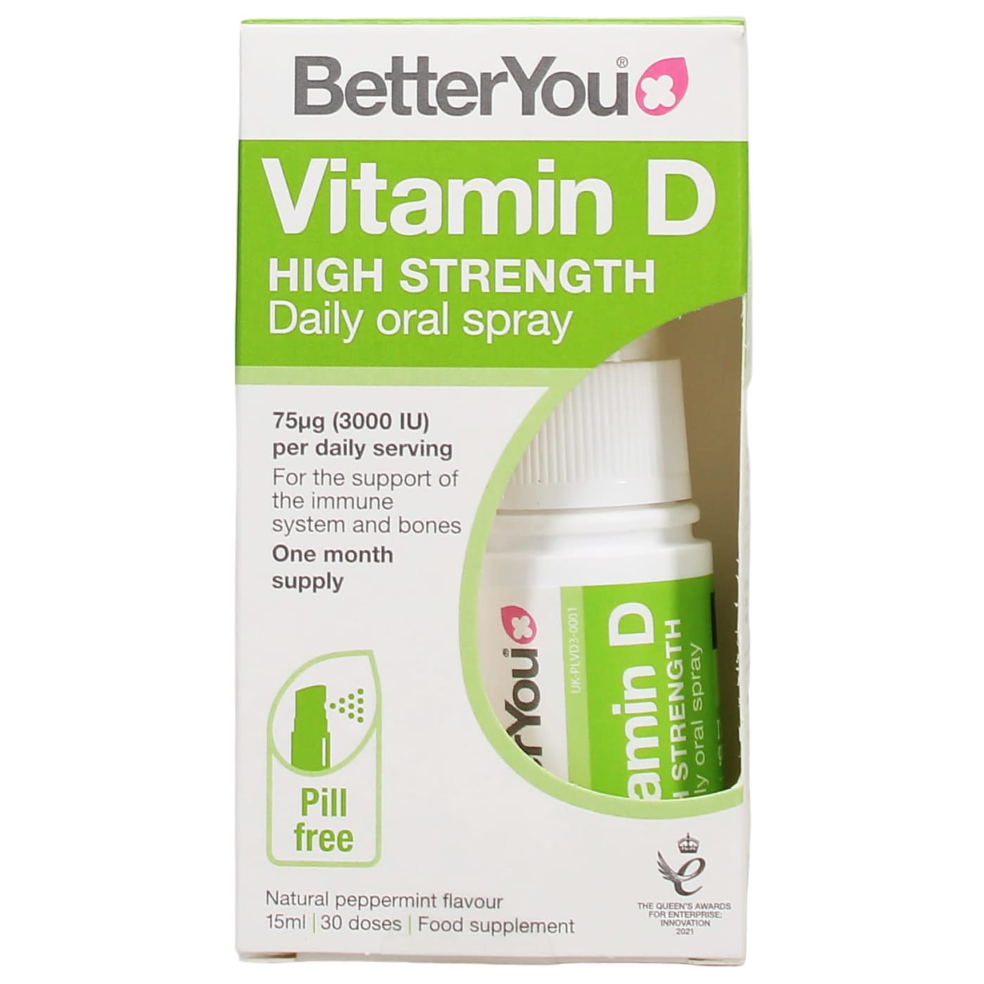BETTERYOU DAILY ORAL SPRAY VITAMIN D HIGH STRENGTH 15ML