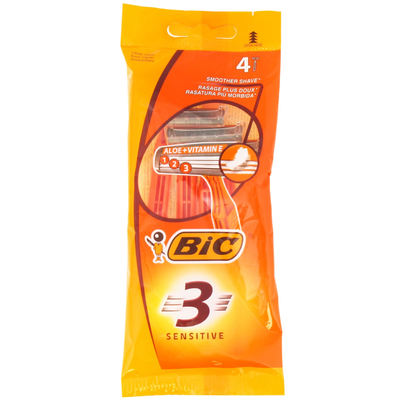 BIC 3 SENSITIVE DISPOSABLE RAZORS 4'S