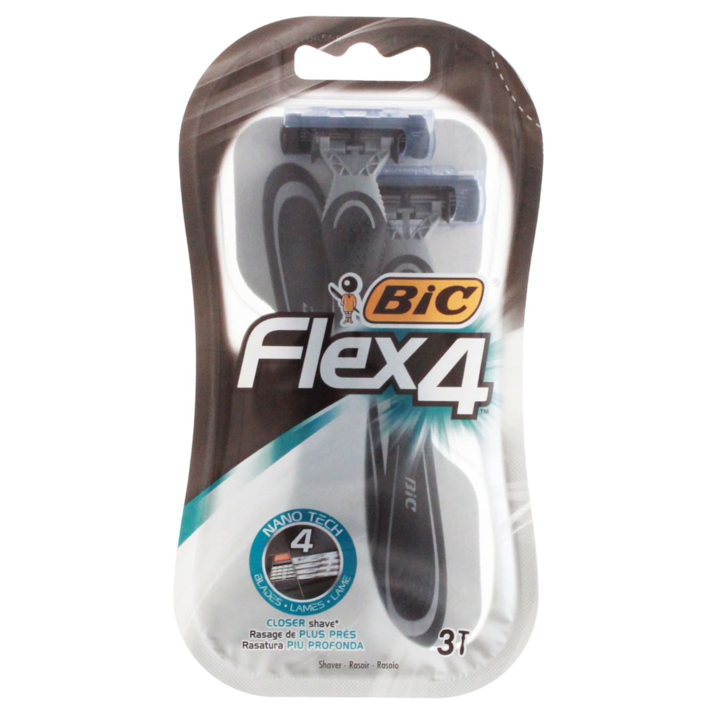 BIC FLEX 4 DISPOSABLE RAZORS 3'S