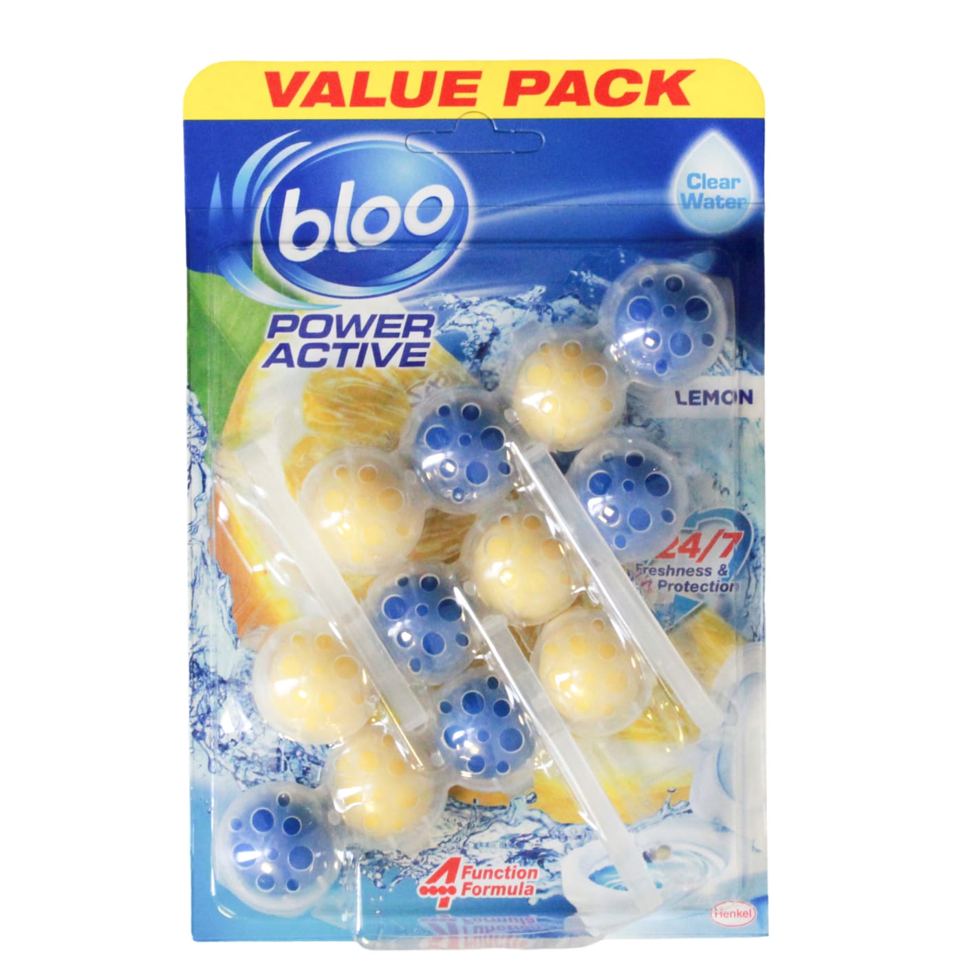 BLOO POWER ACTIVE 3X50G TOILET BLOCK LEMON 3 PACK