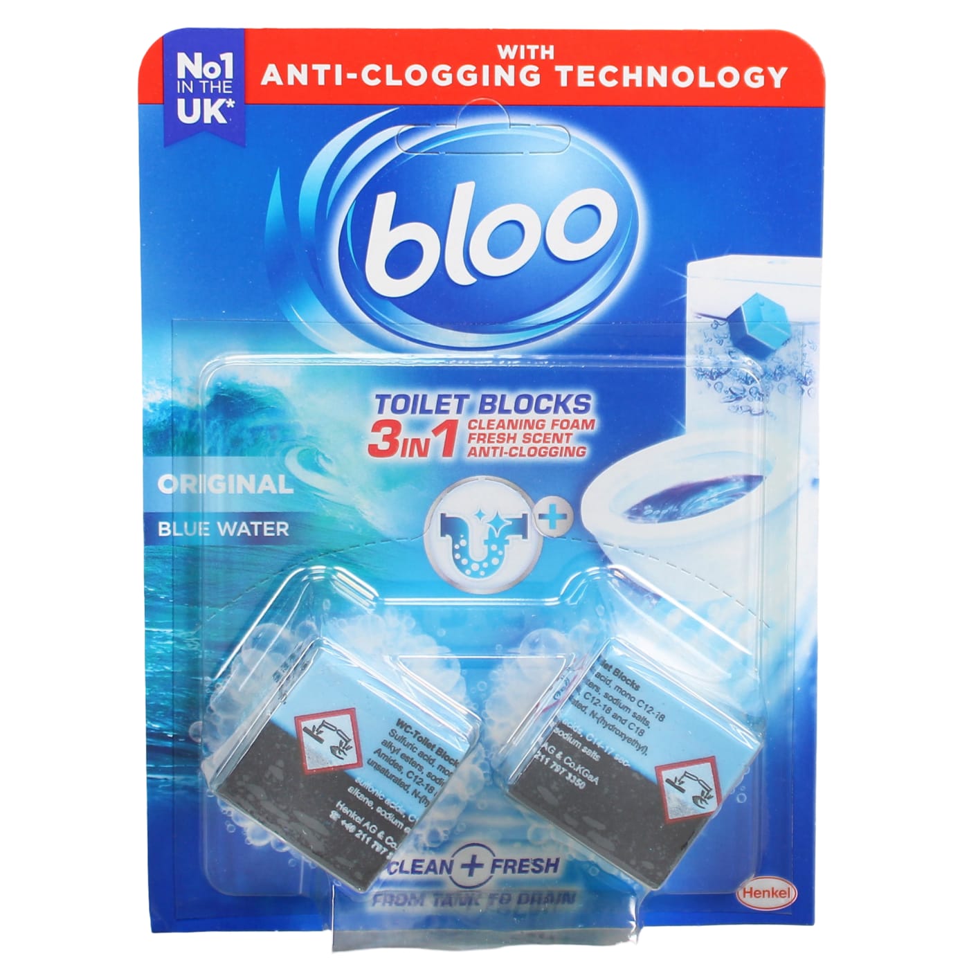 BLOO 2X50G TOILET CISTERN CUBE ORIGINAL BLUE