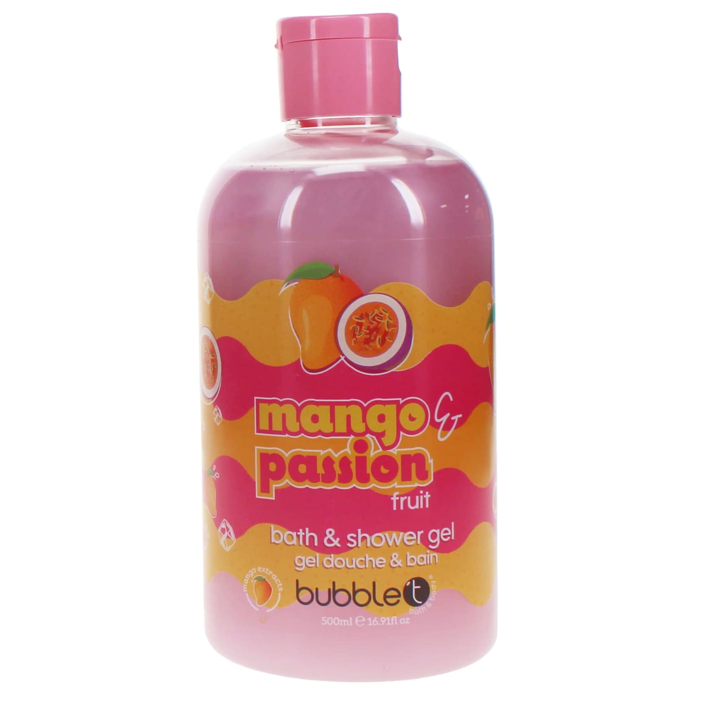 BUBBLE T BATH & SHOWER GEL MANGO & PASSIONFRUIT 500ML