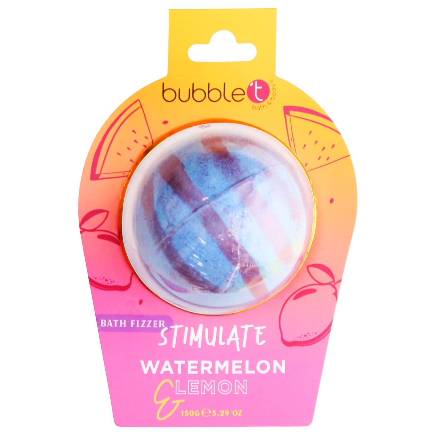 BUBBLE T 150G BATH FZZER STIMULATE WATERMELON & LEMON