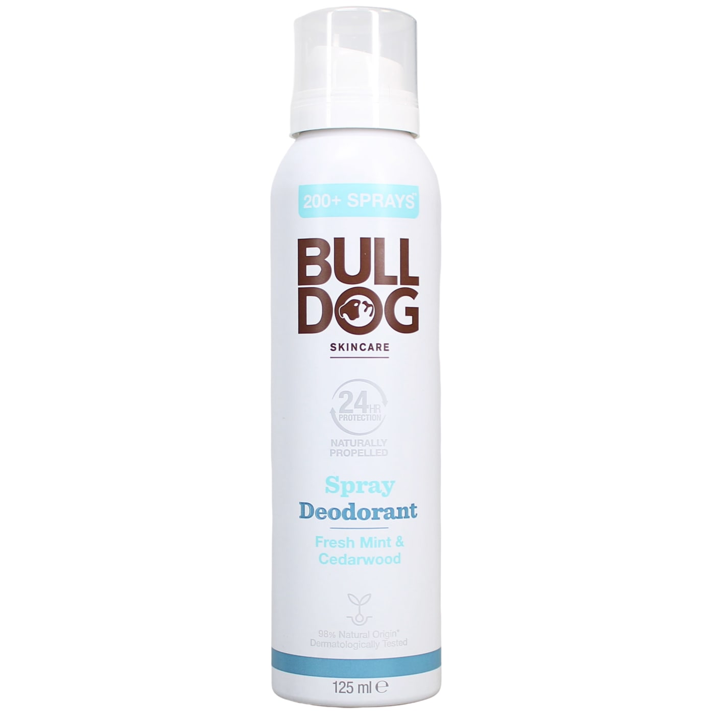 BULLDOG DEODORANT SPRAY FRESH MINT & CEDARWOOD 125ML