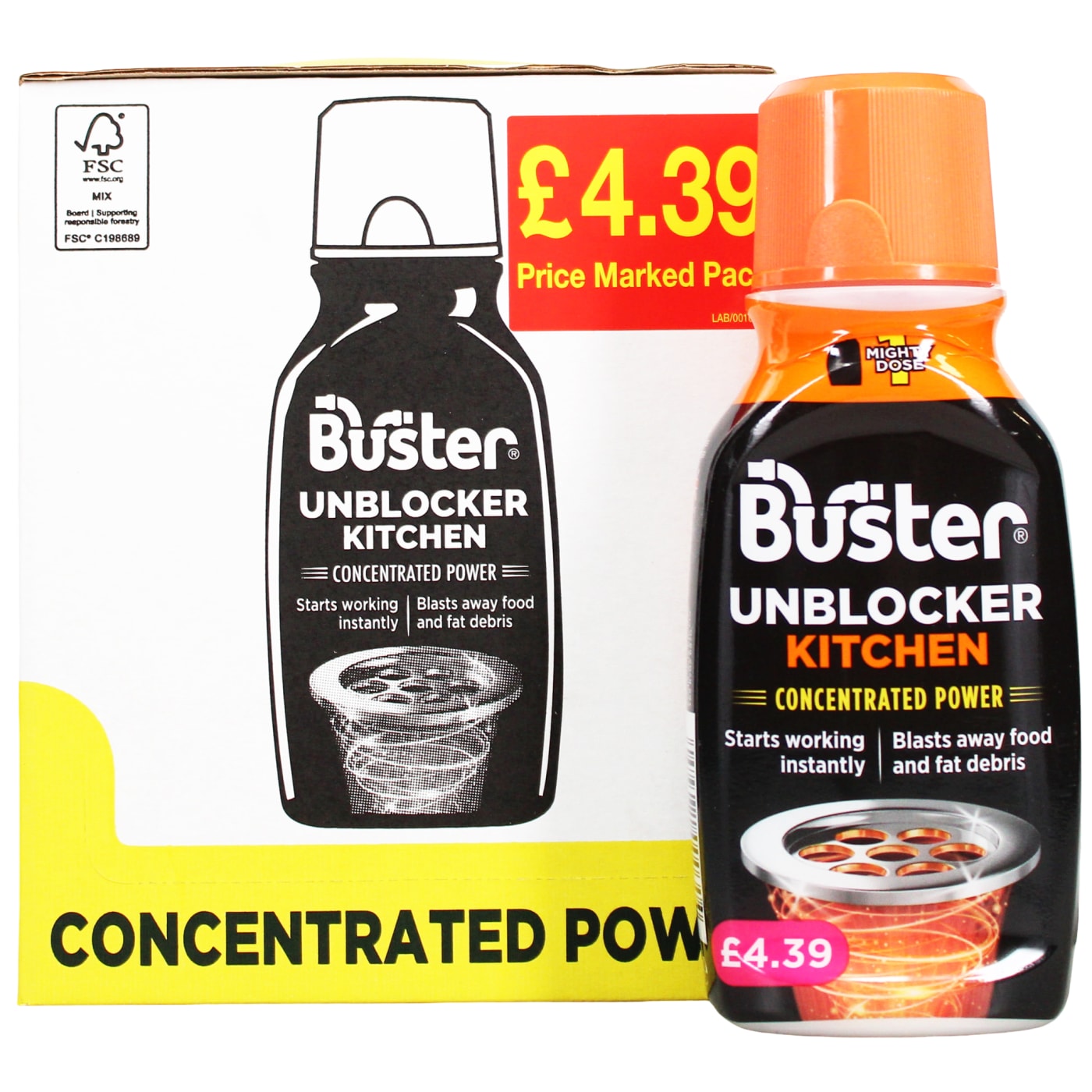 BUSTER 6X150G KITCHEN UNBLOCKER PMP £4.39
