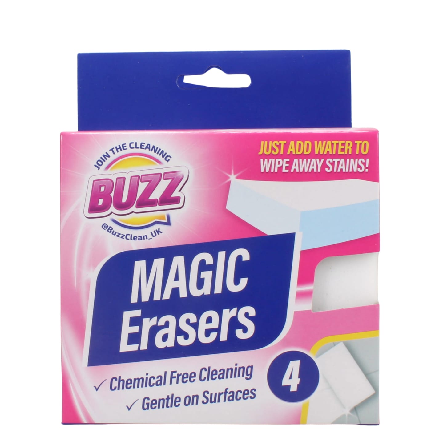 BUZZ SPONGE ERASERS 4 PACK