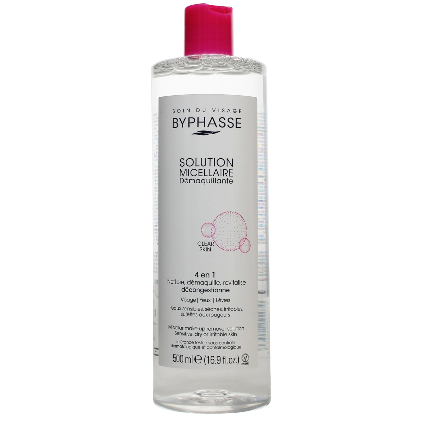 BYPHASSE MICELLAR MAKE-UP REMOVER SOLUTION FOR SENSITIVE, DRY AND IRRITABLE SKIN 500ML