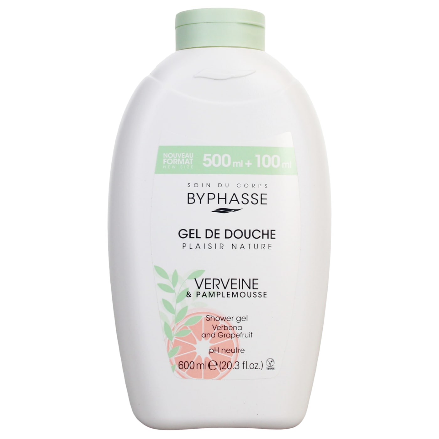 BYPHASSE PLAISIR NATURE SHOWER GEL VERBENA & GRAPEFRUIT 600ML