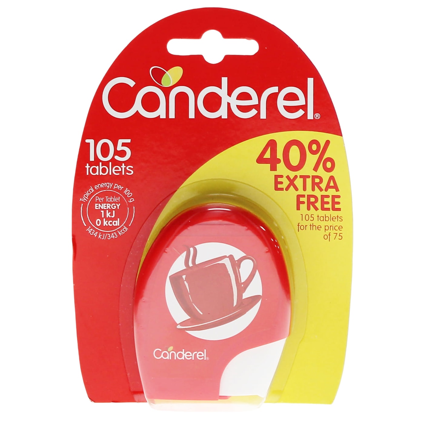 CANDEREL SWEETENER TABLETS 105'S (75'S + 40% FREE)