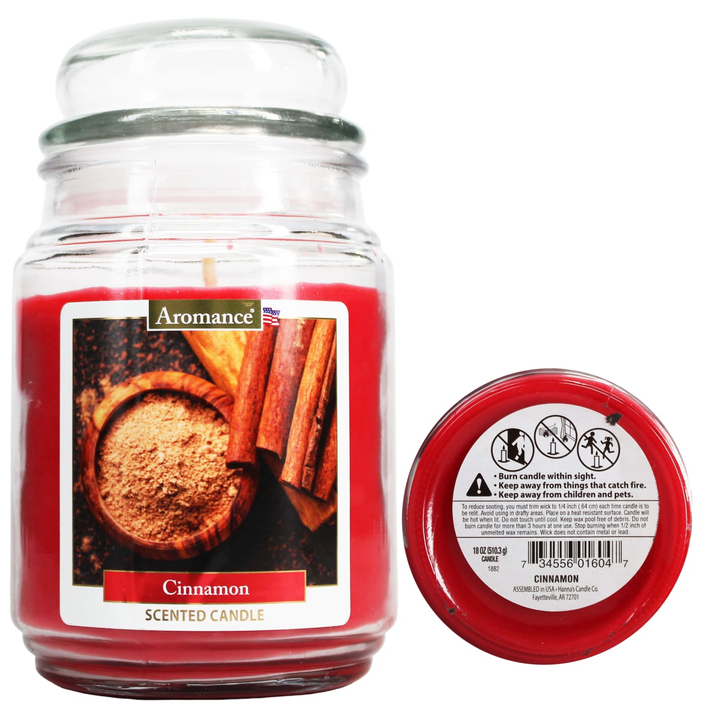 CANDLELIGHT 510G CANDLE JAR CINNAMON