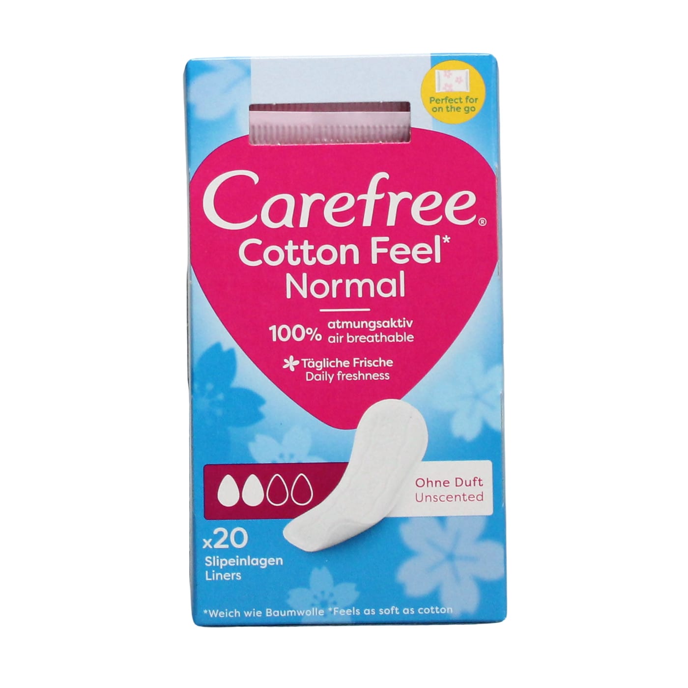 CAREFREE PANTYLINERS COTTON 20'S