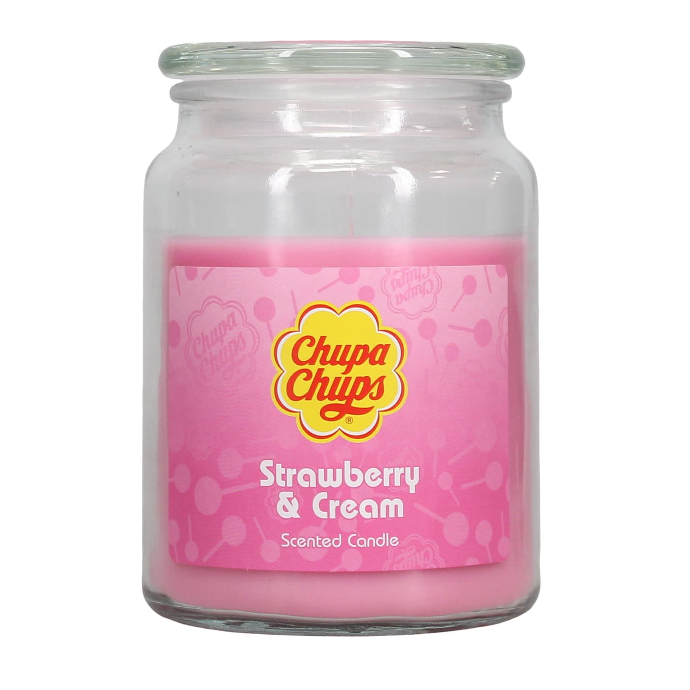 CHUPA CHUPS 18OZ/510G JAR CANDLE STRAWBERRY & CREAM