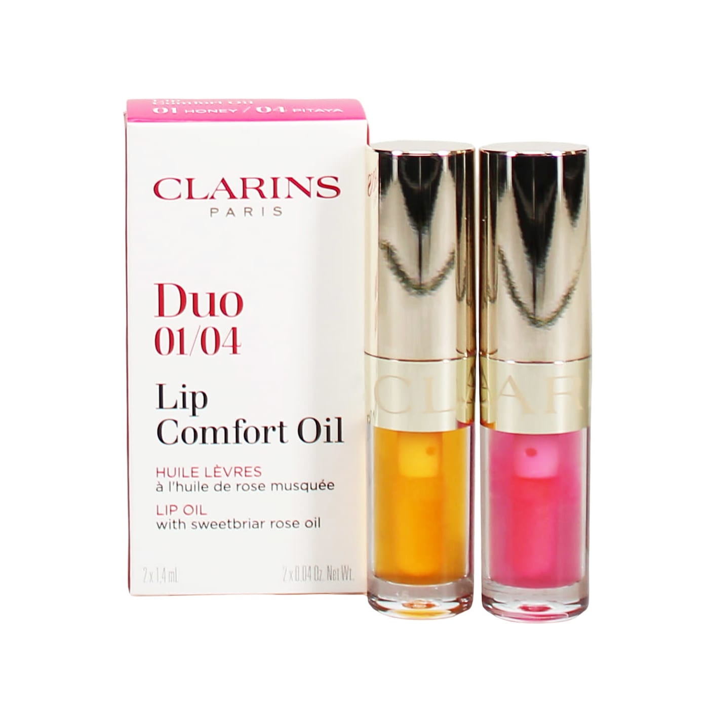 CLARINS LIP COMFORT OIL DUO (01 HONEY & 04 PITAYA)