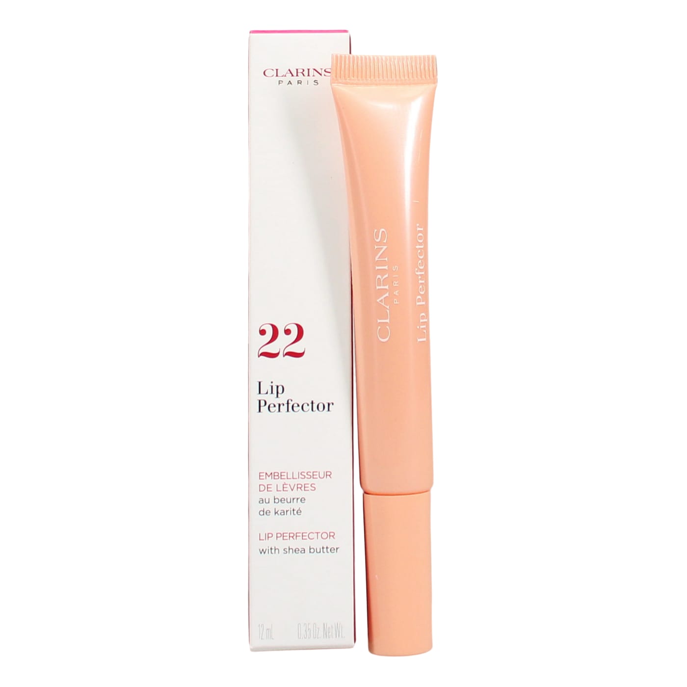 CLARINS VELVET LIP PERFECTOR 22 PEACH GLOW 12ML