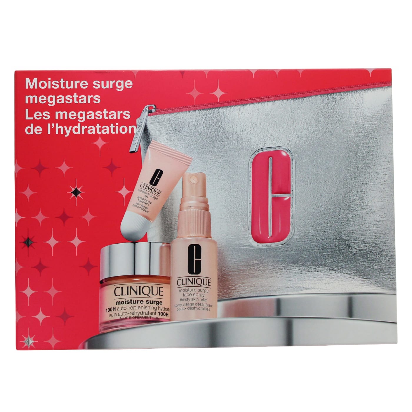CLINQUE MOISTURE SURGE SET MOISTURE SURGE, 30ML FACE SPRAY, 7ML HYDRO PLUMP , BAG) (50ML