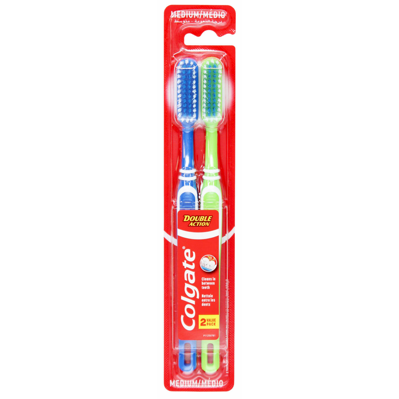 COLGATE TOOTHBRUSH DOUBLE ACTION TWIN PACK MEDIUM CDU 12
