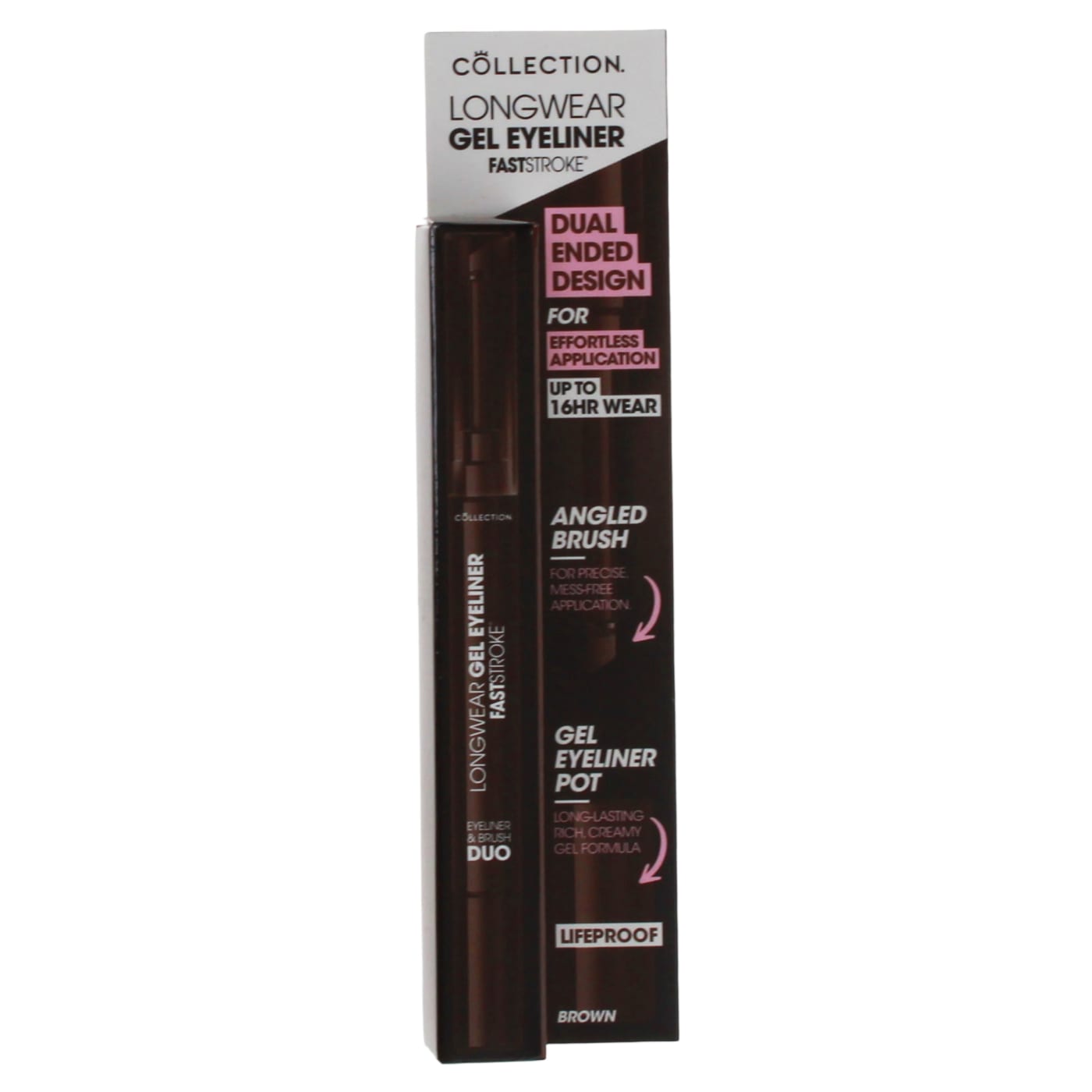 COLLECTION FAST STROKE LONGWEAR GEL EYELINER POT & BRUSH BROWN