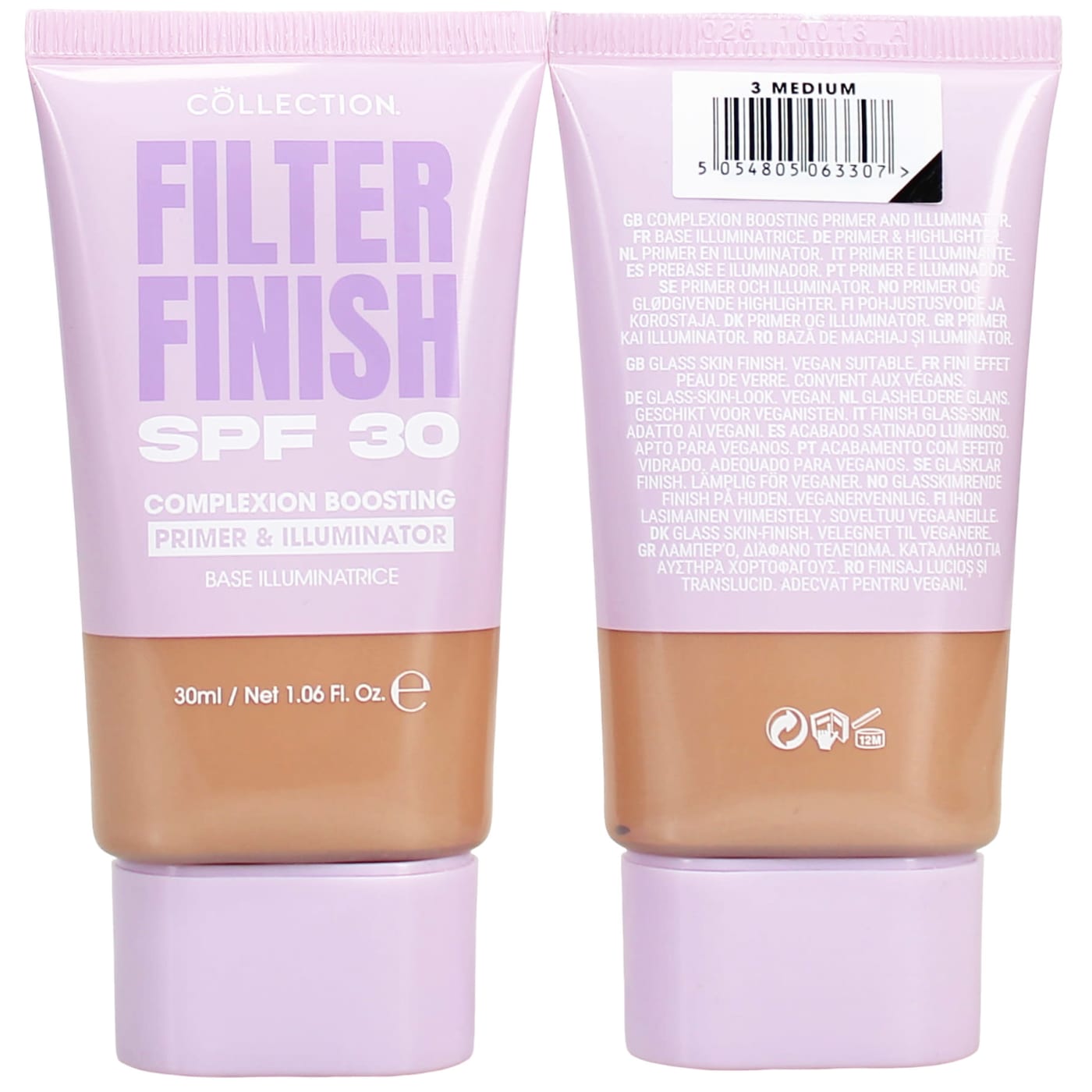 COLLECTION FILTER FINISH COMPLEXION BOOSTING PRIMER & ILLUMINATOR SPF30 MEDIUM 3 30ML