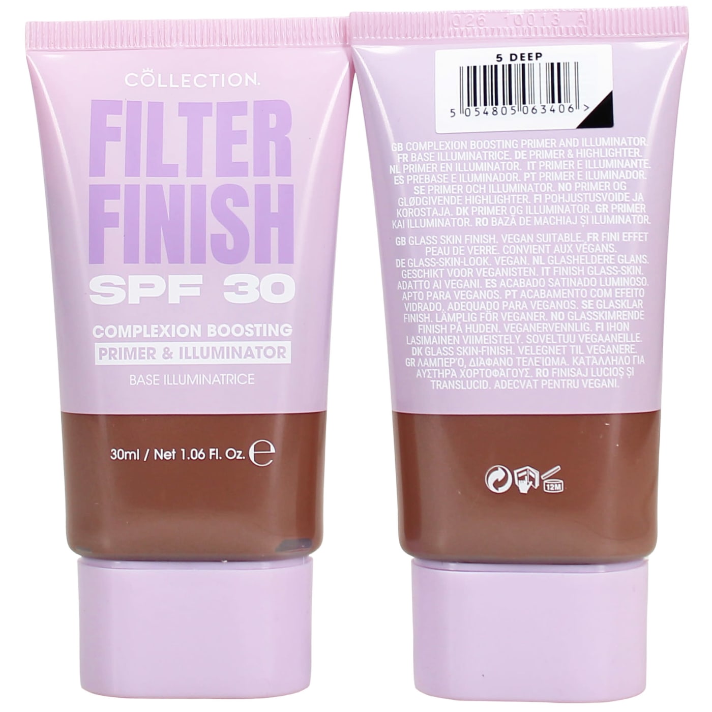 COLLECTION FILTER FINISH COMPLEXION BOOSTING PRIMER & ILLUMINATOR SPF30 DEEP 5 30ML