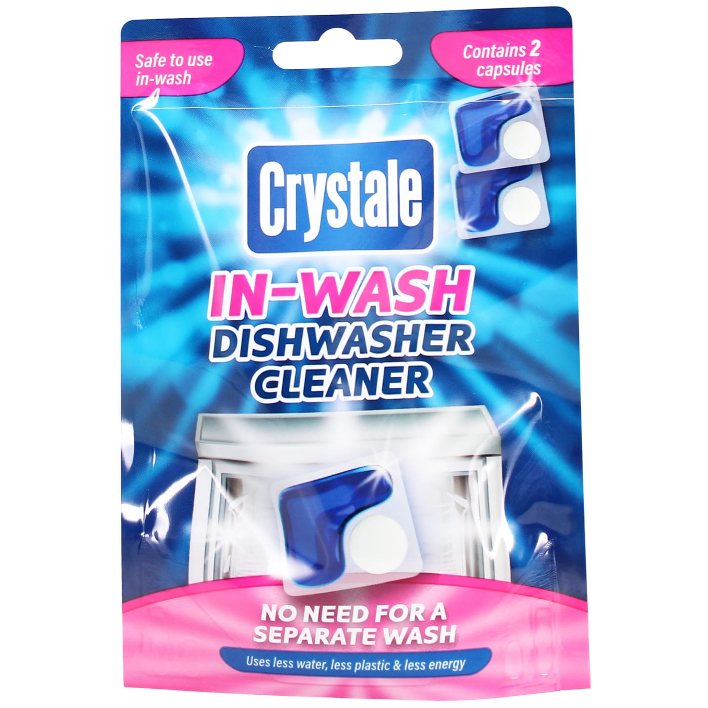 CRYSTALE IN-WASH DISHWASHER CLEANER 2 PACK
