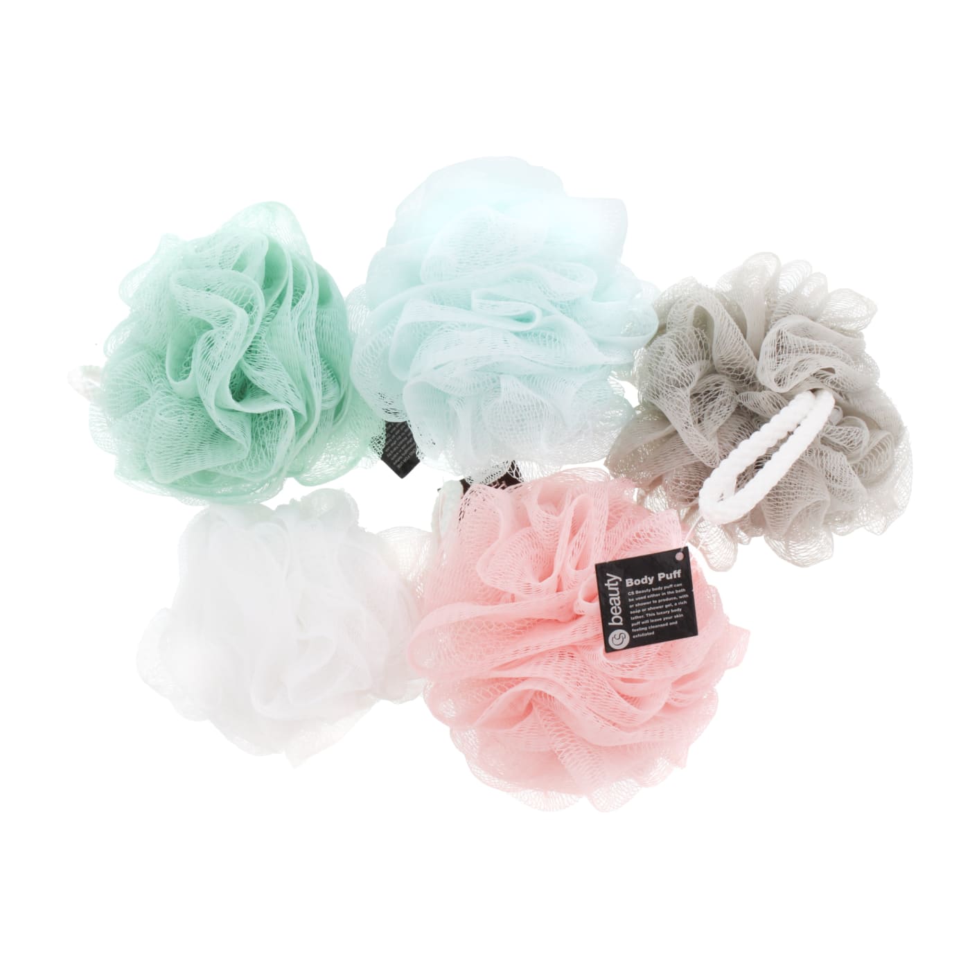 CS BEAUTY 34G BODY PUFF (ASSORTED COLOURS)