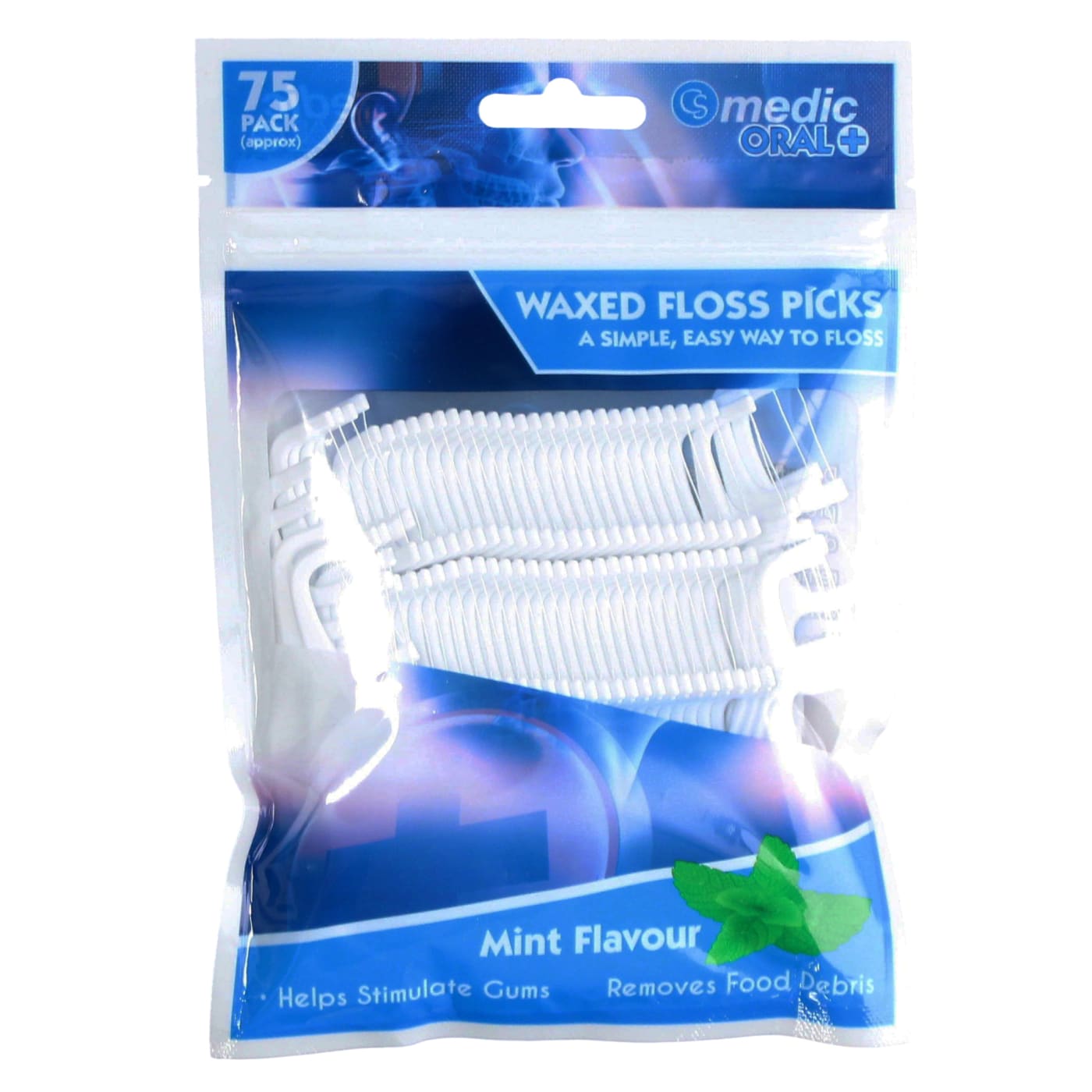 CS MEDIC ORAL WAXED FLOSS PICKS 75'S