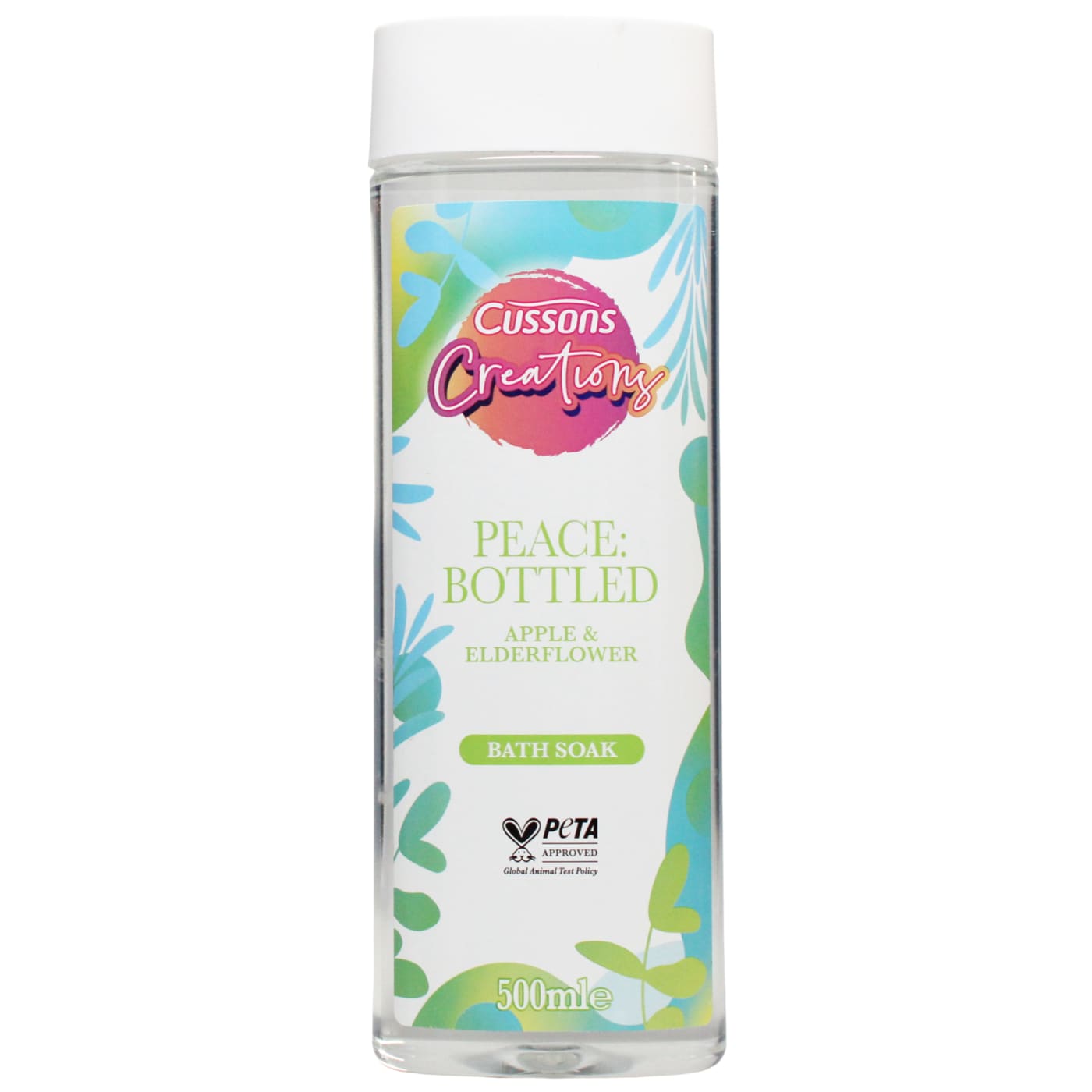 CUSSONS CREATIONS BATH SOAK APPLE ELDERFLOWER PEACE 500ML