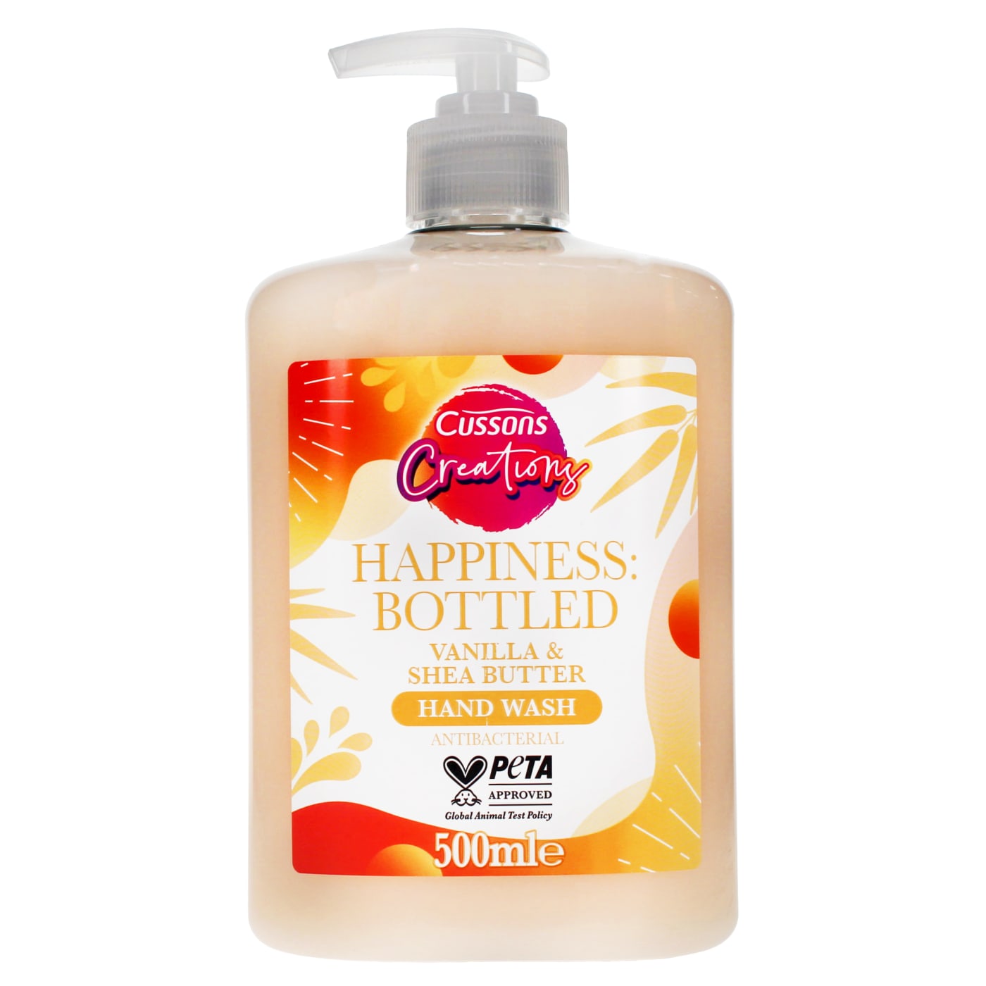 CUSSONS CREATIONS HAND WASH VANILLA AND SHEA BUTTER HAPPINESS 500ML