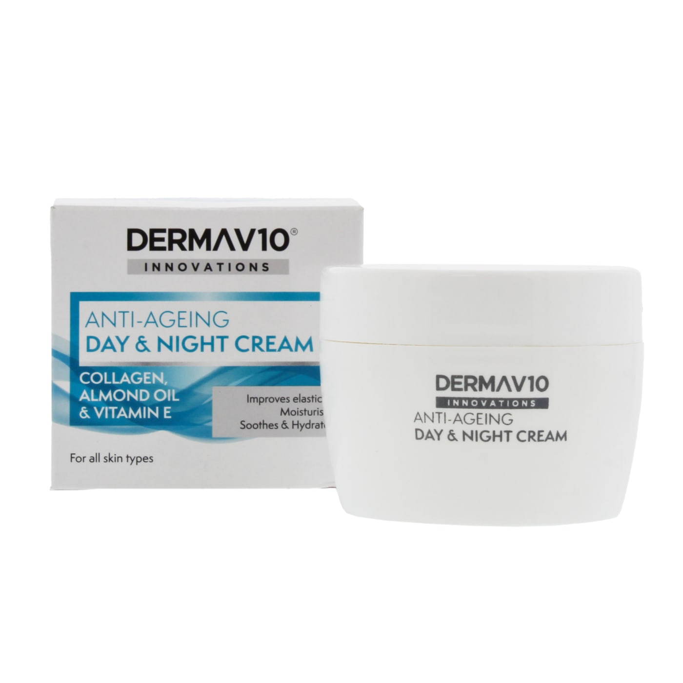 DERMA V10 INNOVATIONS DAY & NIGHT CREAM ANTI AGEING 50ML