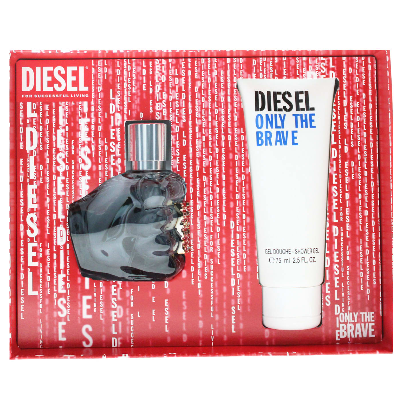 DIESEL ONLY THE BRAVE SET 2PC EDT SPRAY & 50ML SHOWER GEL) (35ML