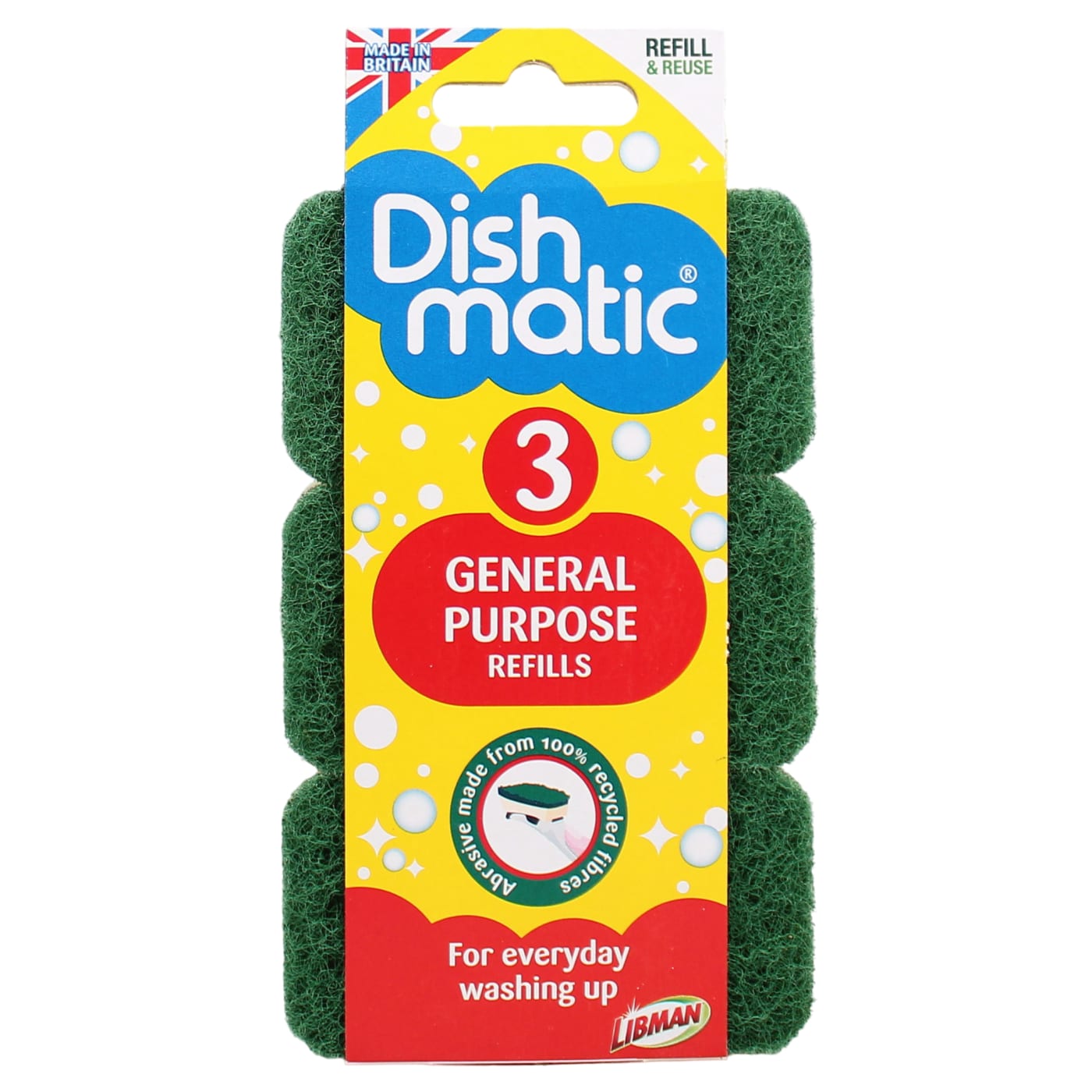 DISHMATIC SPONGE REFILLS 3 PACK