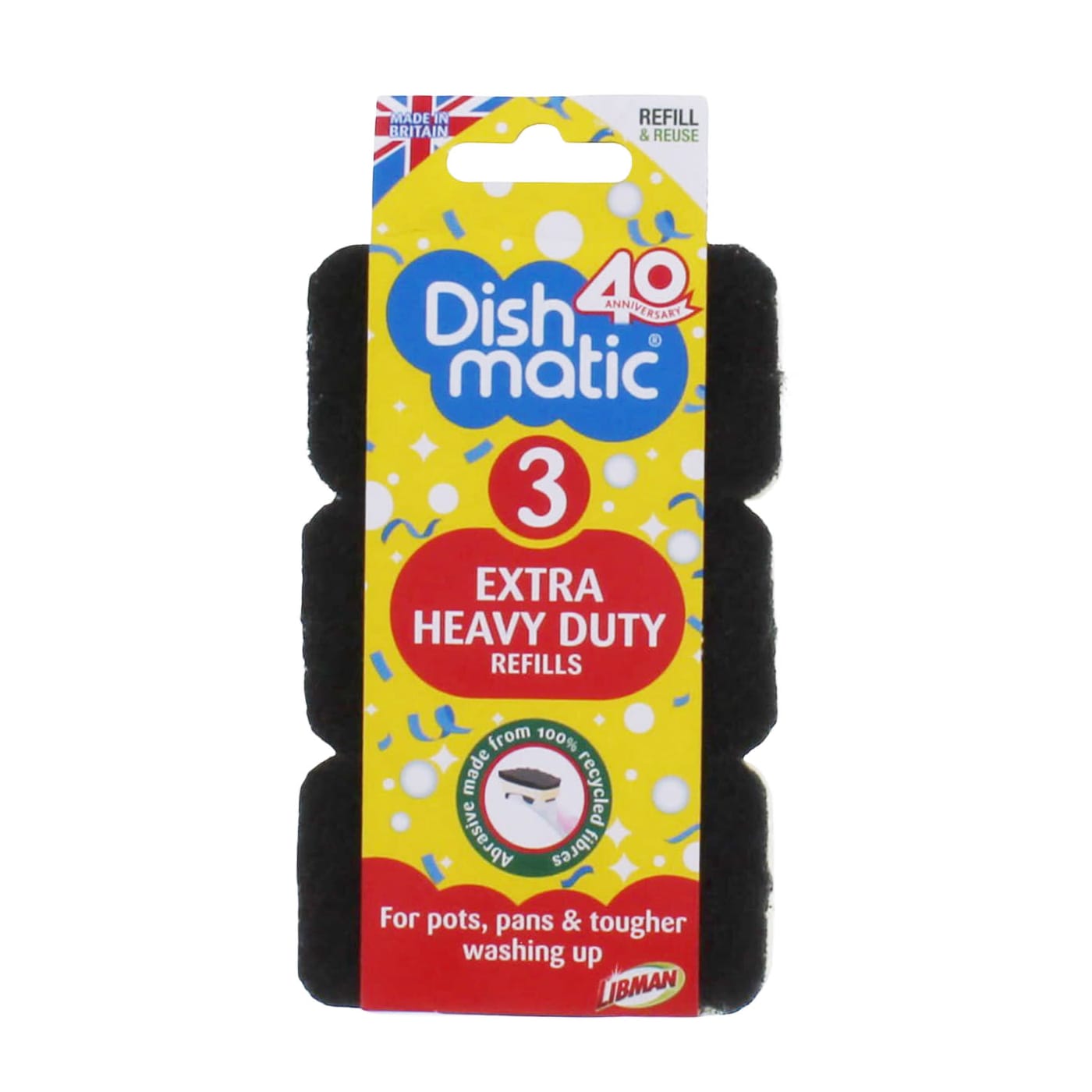 DISHMATIC EXTRA HEAVY DUTY REFILLS 3 PACK
