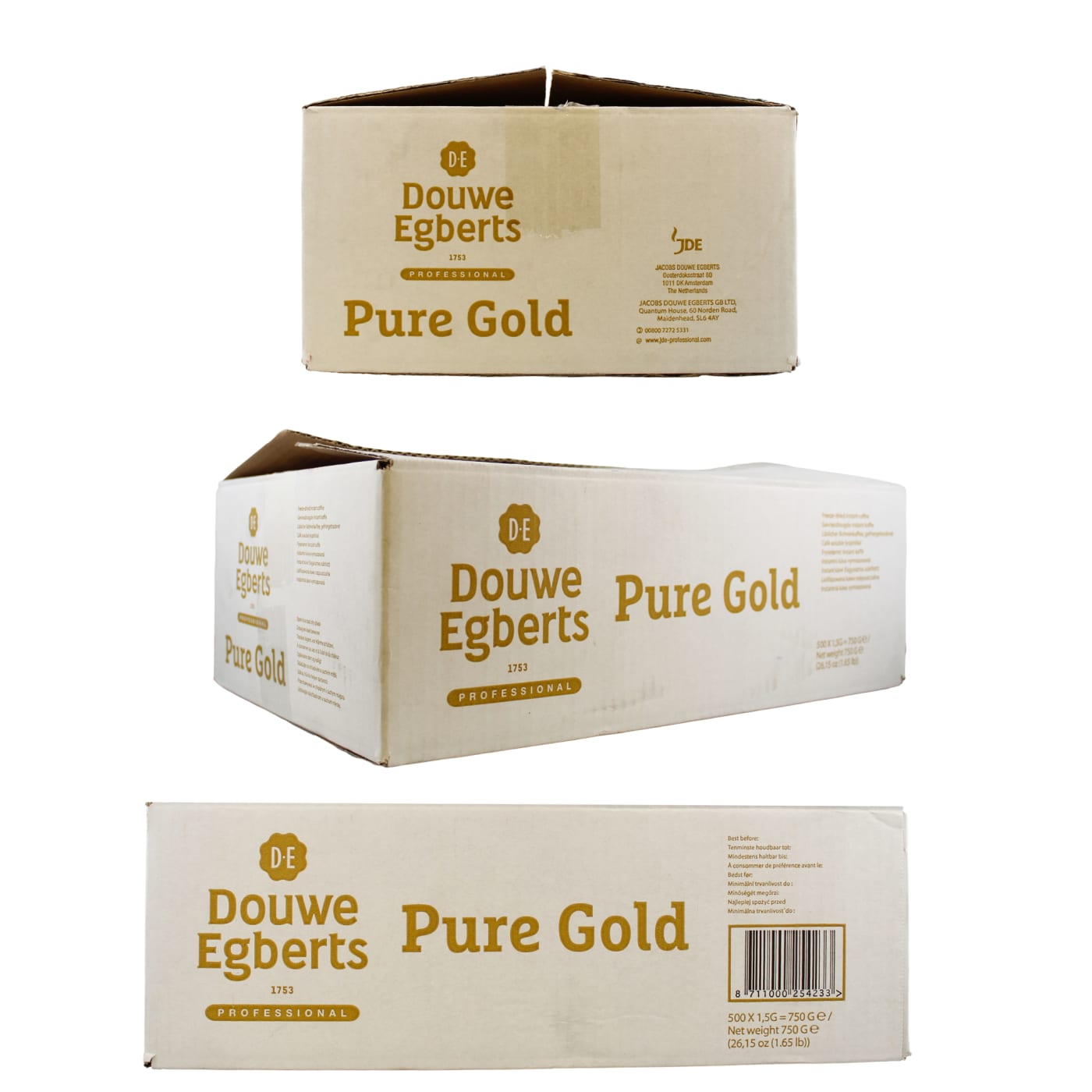 DOUWE EGBERTS INSTANT COFFEE STICKS PURE GOLD 500'S