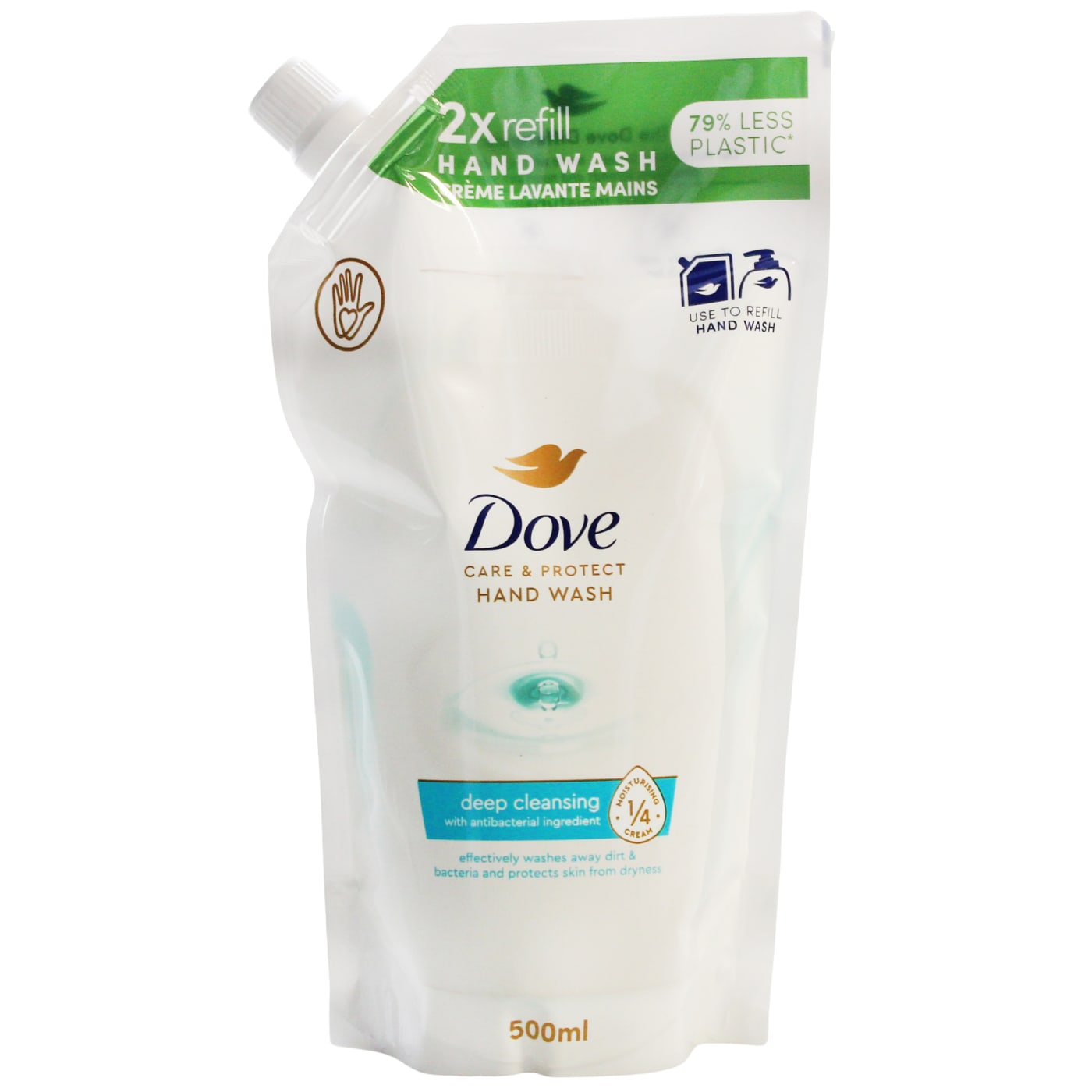DOVE LIQUID HAND WASH REFILL CARE & PROTECT 500ML