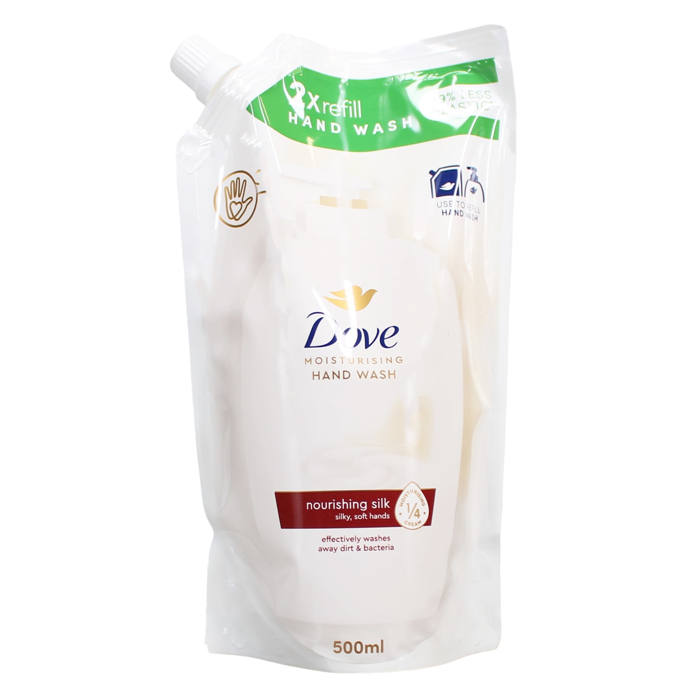 DOVE MOISTURISING HAND WASH NOURISHING SILK ECO-REFILL 500ML