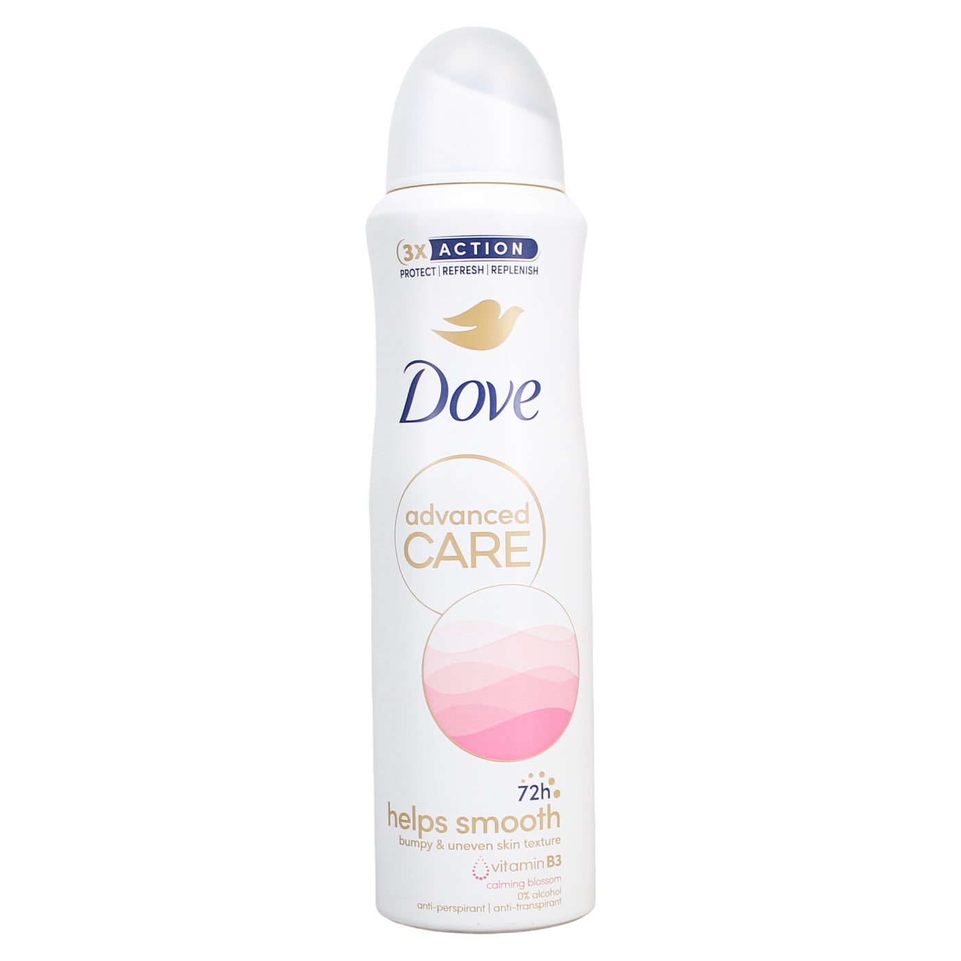 DOVE ADVANCED CARE ANTI-PERSPIRANT SPRAY CALMING BLOSSOM 72 HOUR 150ML