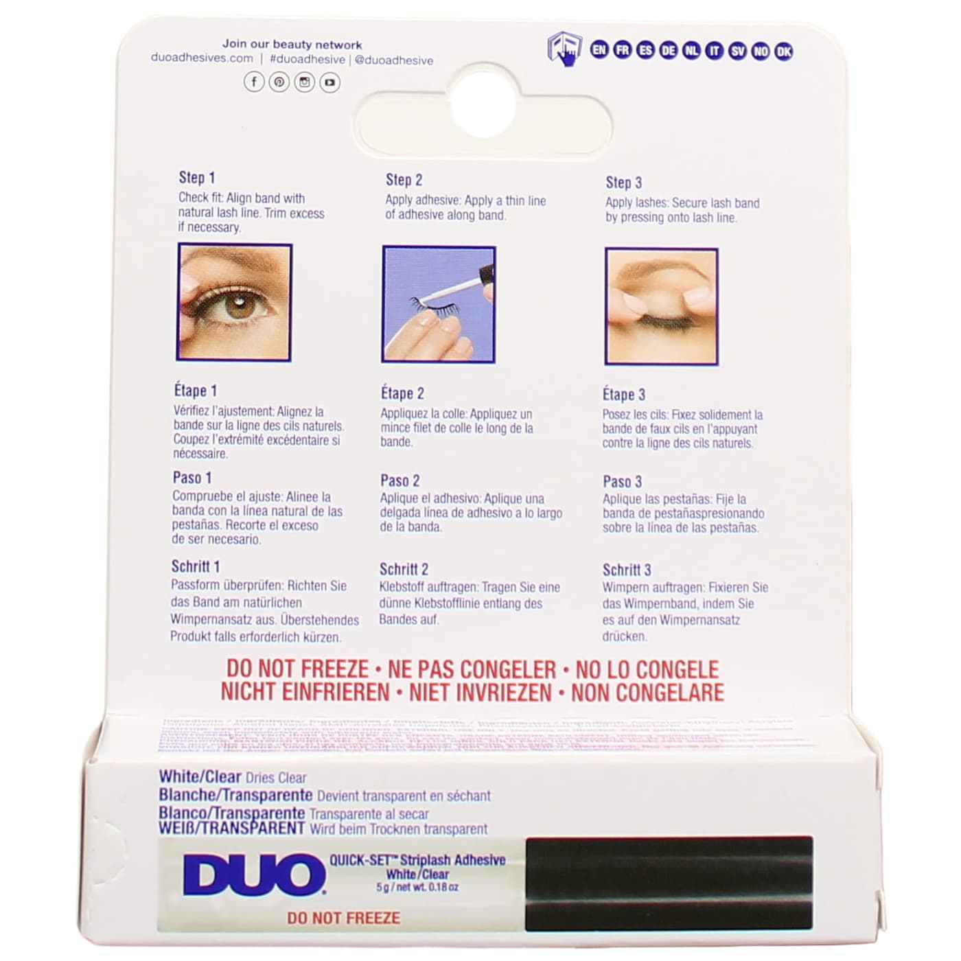 DUO 5G QUICKSET ADHESIVE WHITE/CLEAR