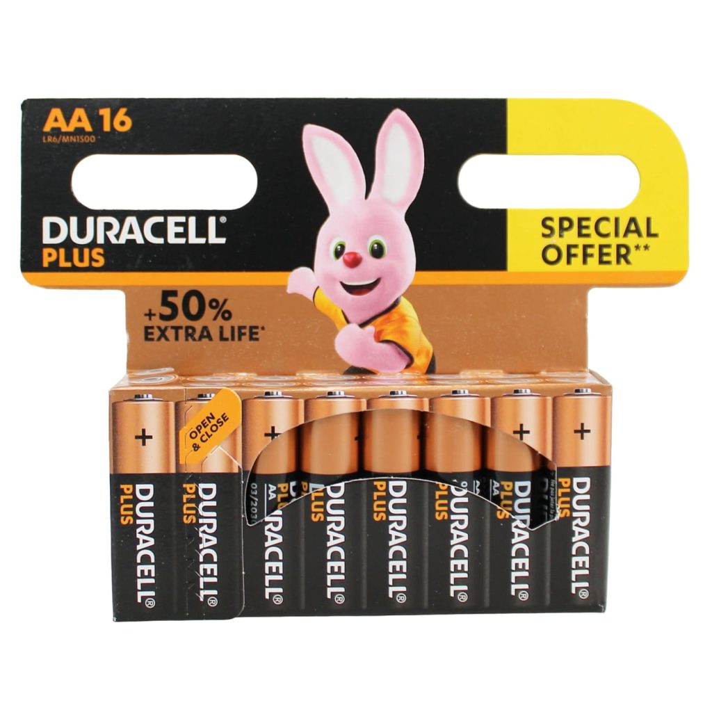 DURACELL PLUS POWER BOOST AA 16'S